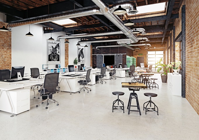 Gambar Desain Ruang Kerja Dengan Desain Industrial